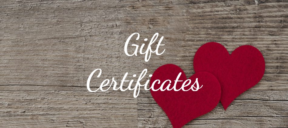 gift certificates